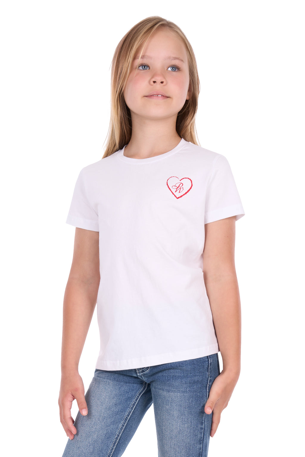 Pure Western Girls Amelia Relaxed S/S Tee (P6S5504287) White