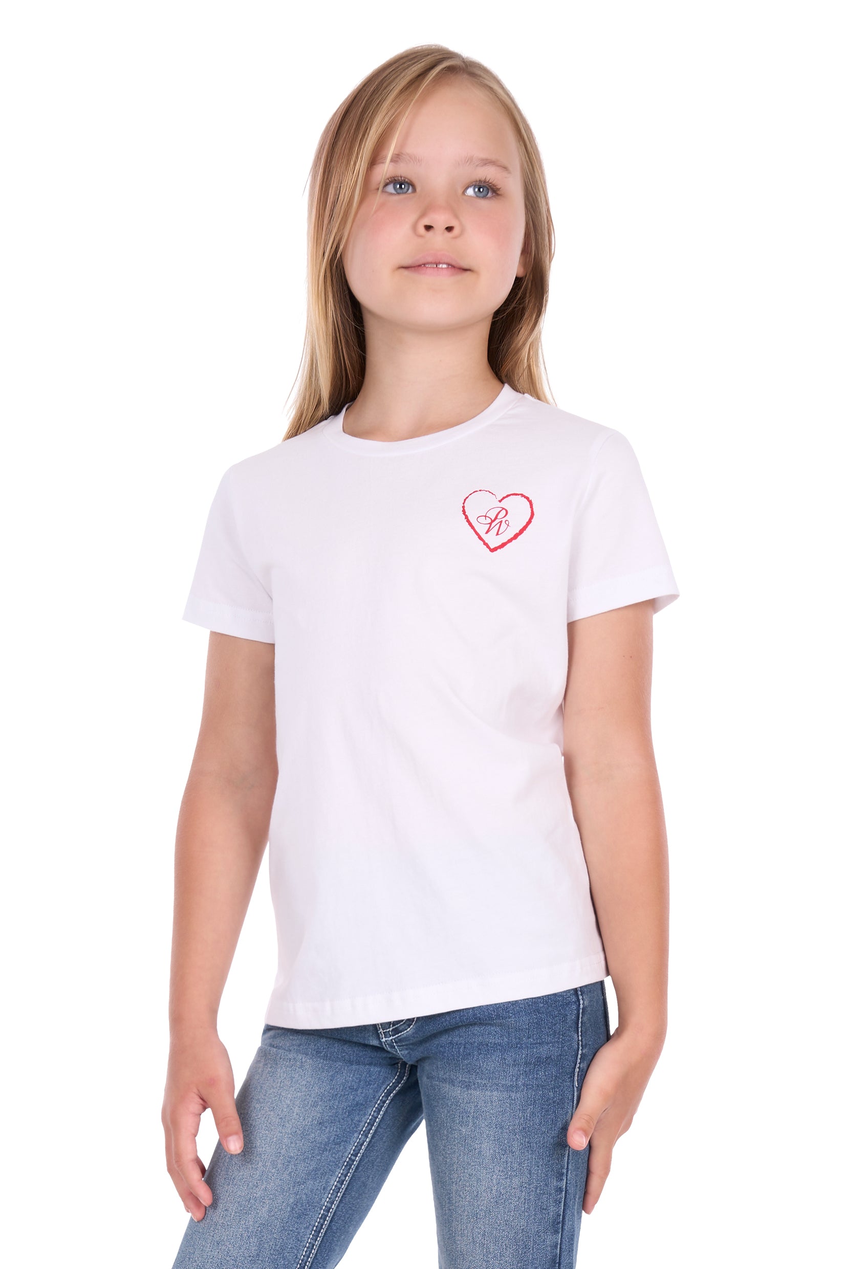 Pure Western Girls Amelia Relaxed S/S Tee (P6S5504287) White