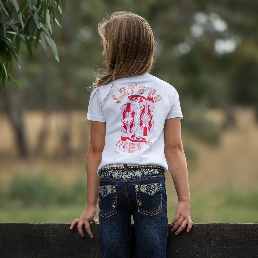 Pure Western Girls Amelia Relaxed S/S Tee (P6S5504287) White