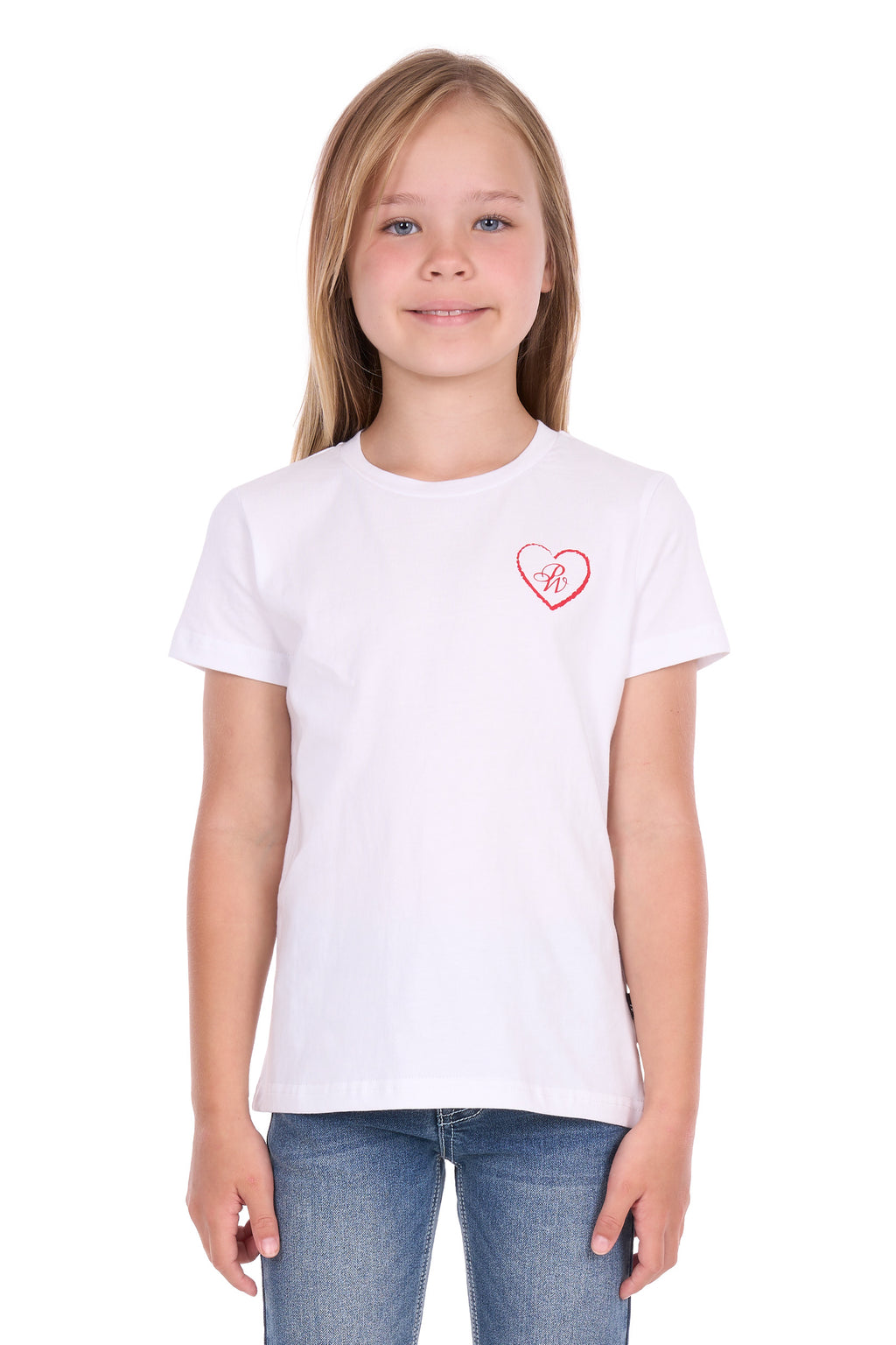 Pure Western Girls Amelia Relaxed S/S Tee (P6S5504287) White