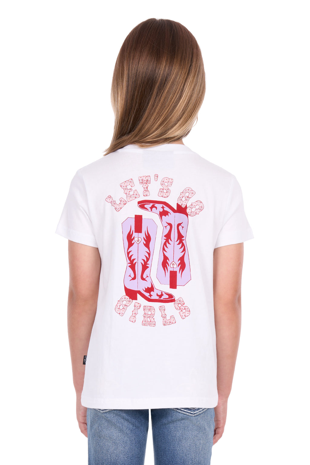 Pure Western Girls Amelia Relaxed S/S Tee (P6S5504287) White