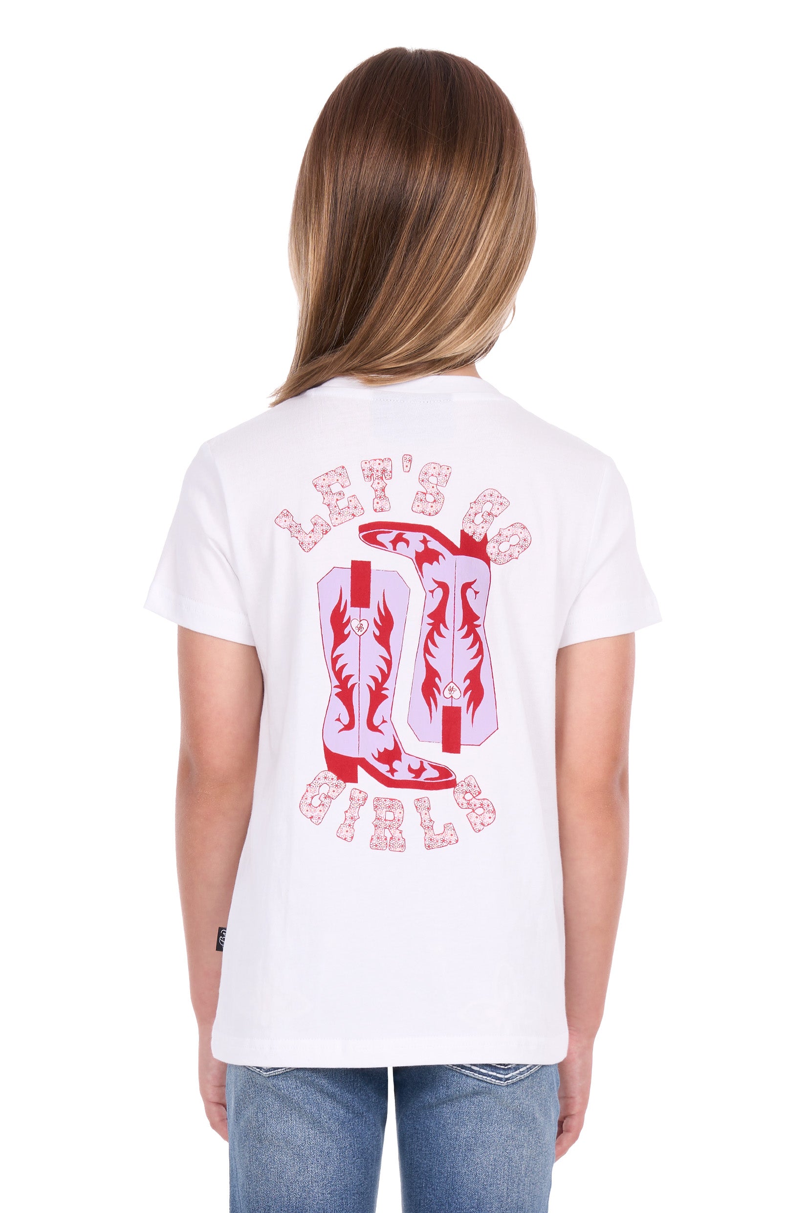 Pure Western Girls Amelia Relaxed S/S Tee (P6S5504287) White