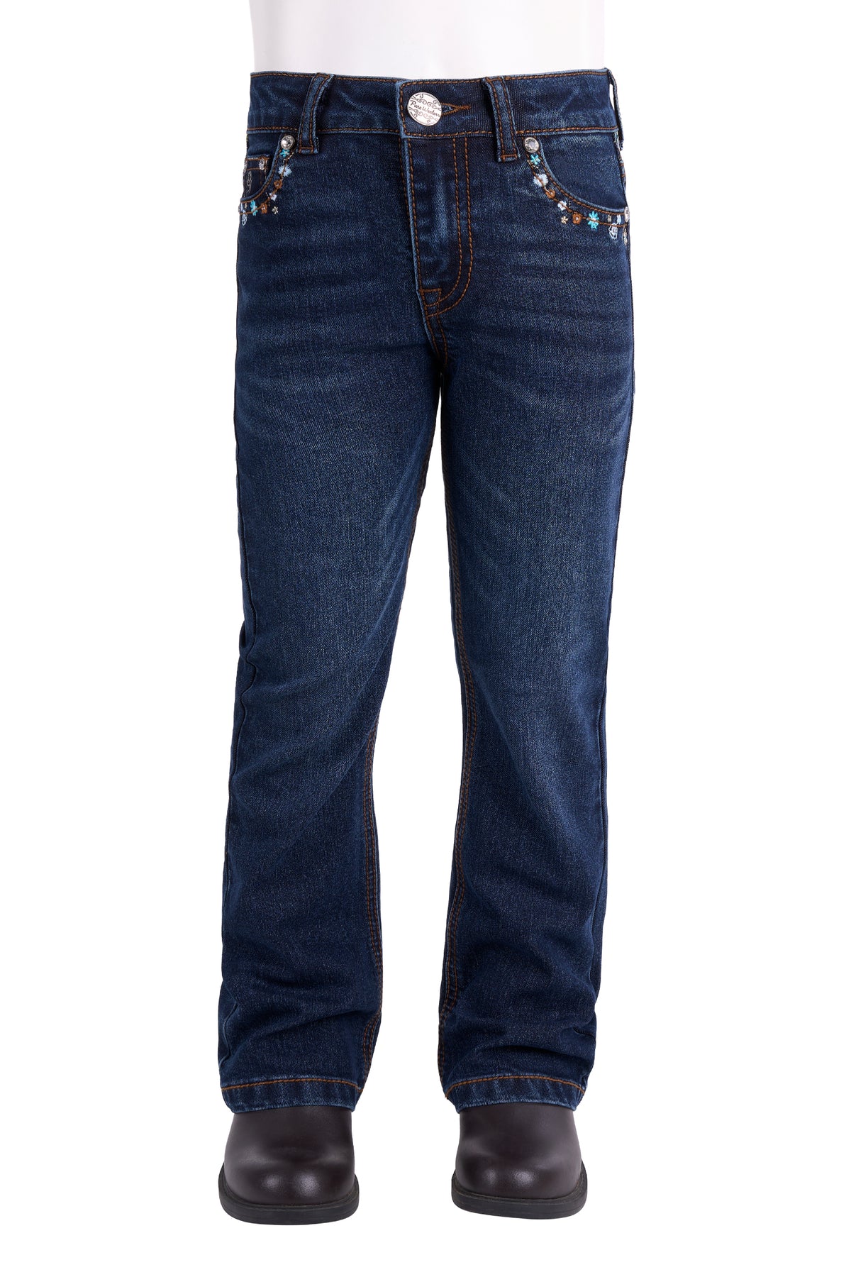 Pure Western Girls Blossom Bootcut Jeans (PCP5208341) Evening Sky