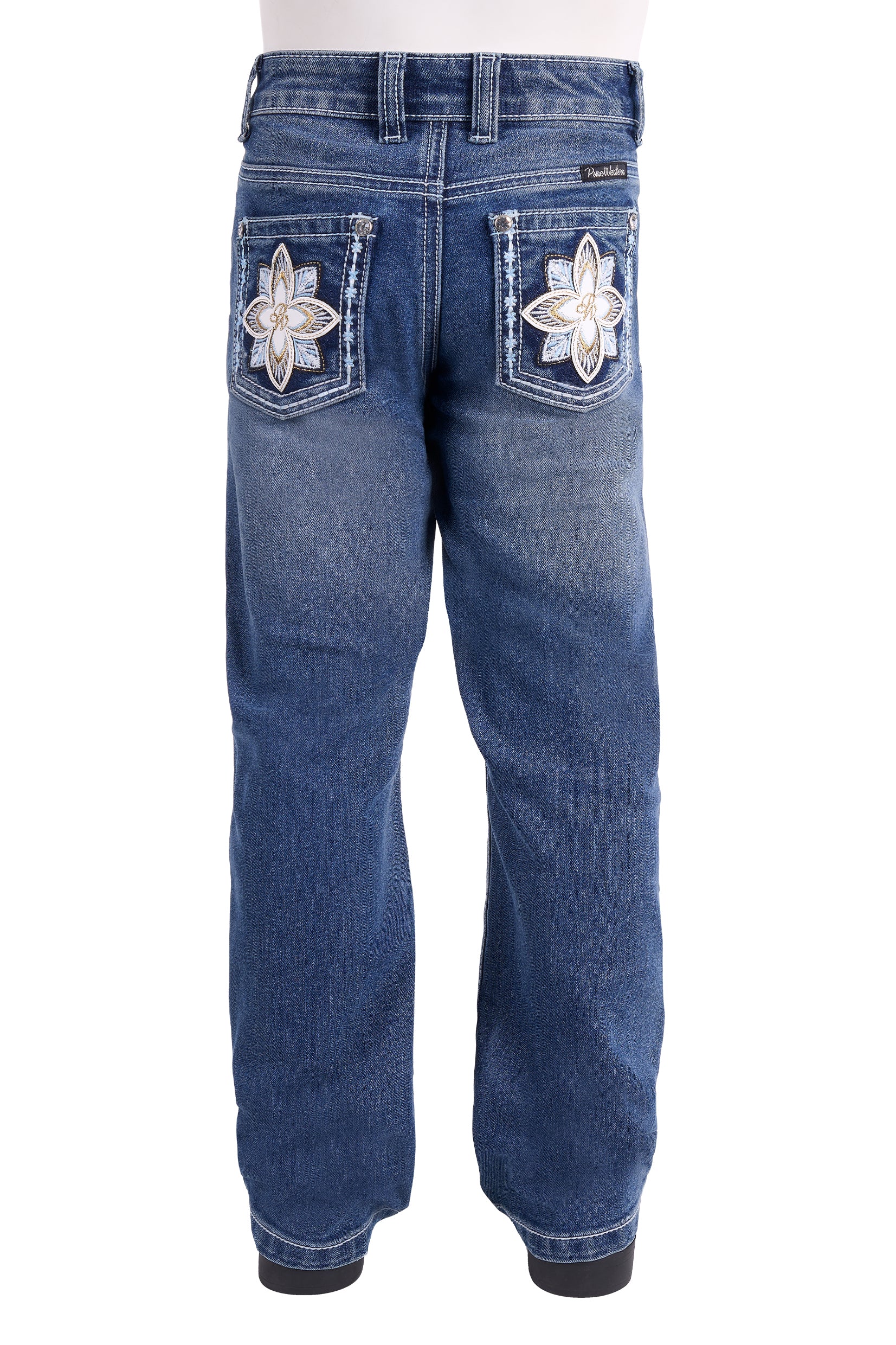 Pure Western Girls Bella Bootcut Jeans (P6S5208342) Retro Blue