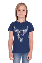 Pure Western Girls Bindi S/S Tee (P6S5501292) Navy