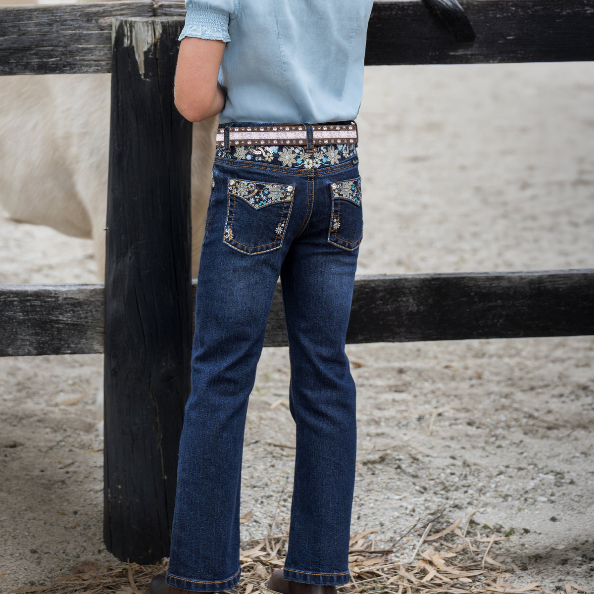 Pure Western Girls Blossom Bootcut Jeans (PCP5208341) Evening Sky