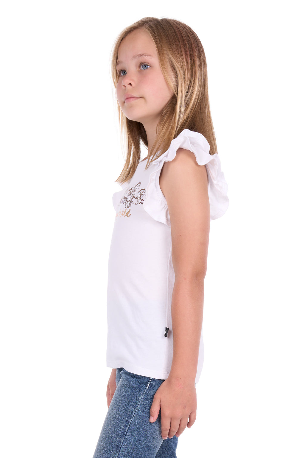 Pure Western Girls Harper S/S Tee (P6S5501291) White