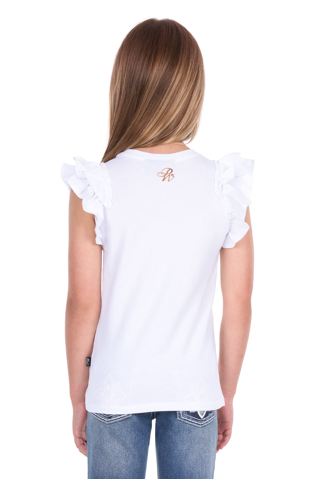 Pure Western Girls Harper S/S Tee (P6S5501291) White