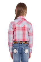 Pure Western Girls Jill L/S Shirt (P6S5127257) Red/Blue