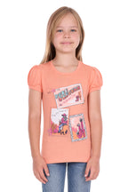 Pure Western Girls Lulu S/S Tee (P6S5502288) Coral