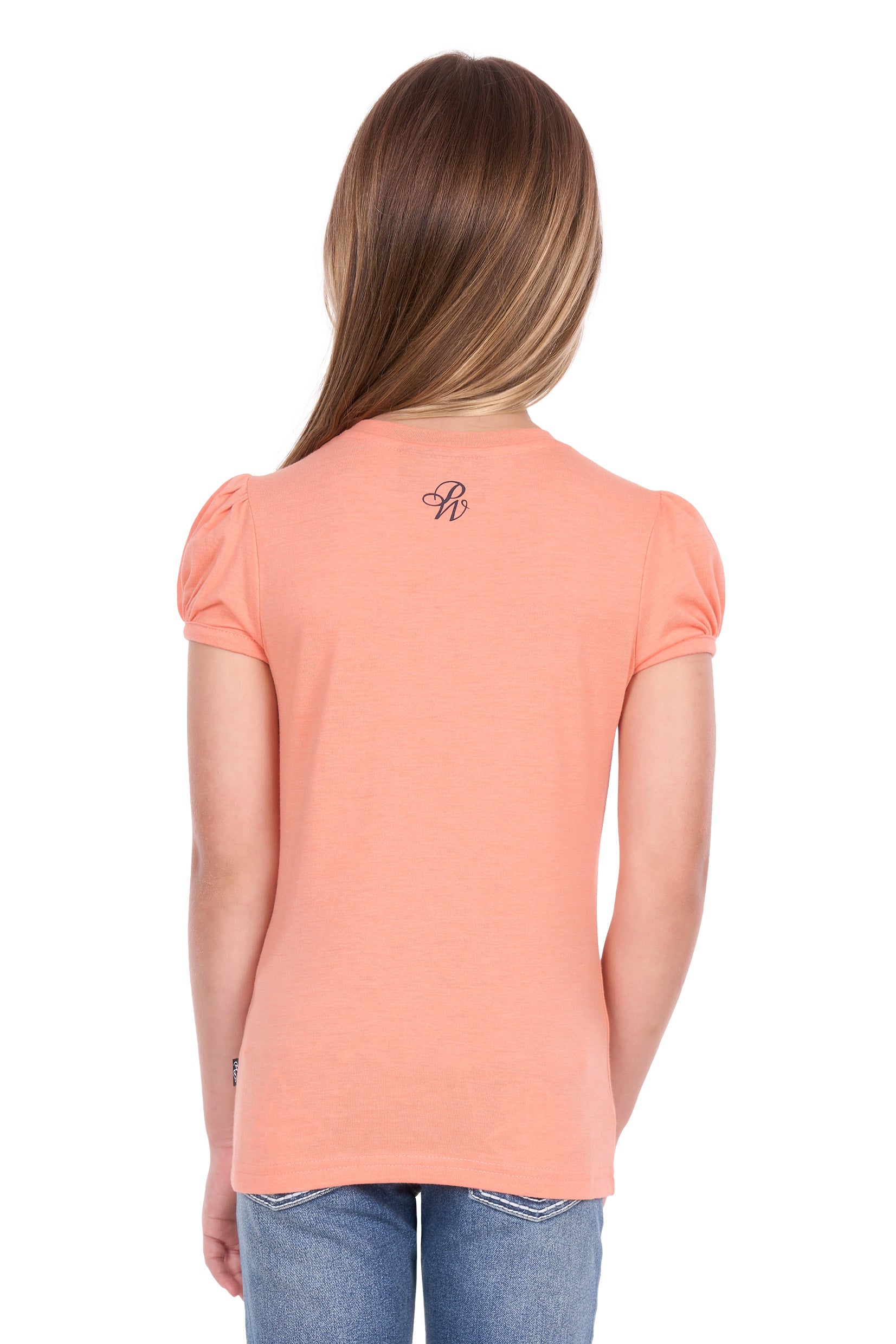 Pure Western Girls Lulu S/S Tee (P6S5502288) Coral