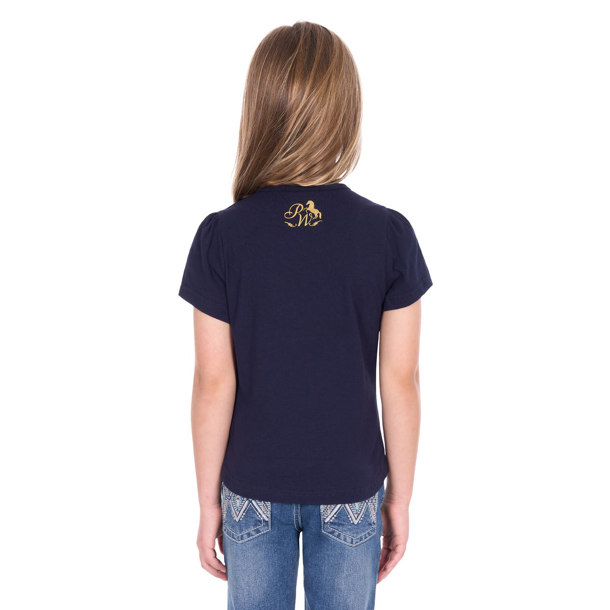 Pure Western Girls Marissa S/S Tee (P6W5500205) Navy