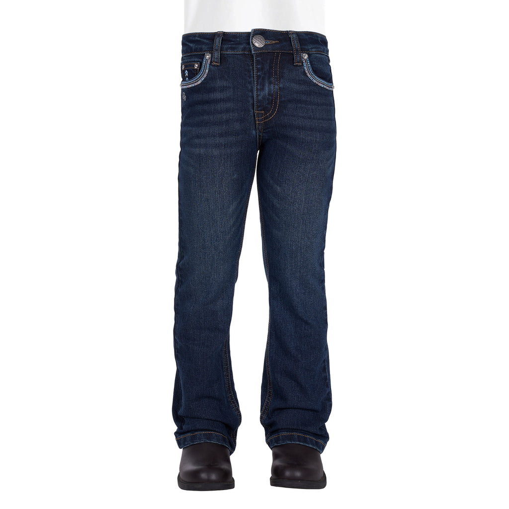Pure Western Girls Pat Bootcut Jeans (PCP5208243) Evening Sky