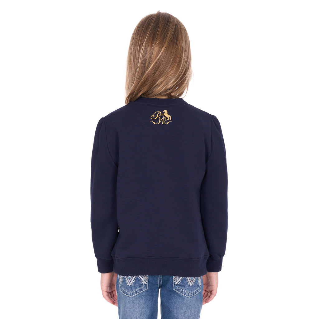 Pure Western Girls Sandy Crew Jumper (P6W5532178) Navy