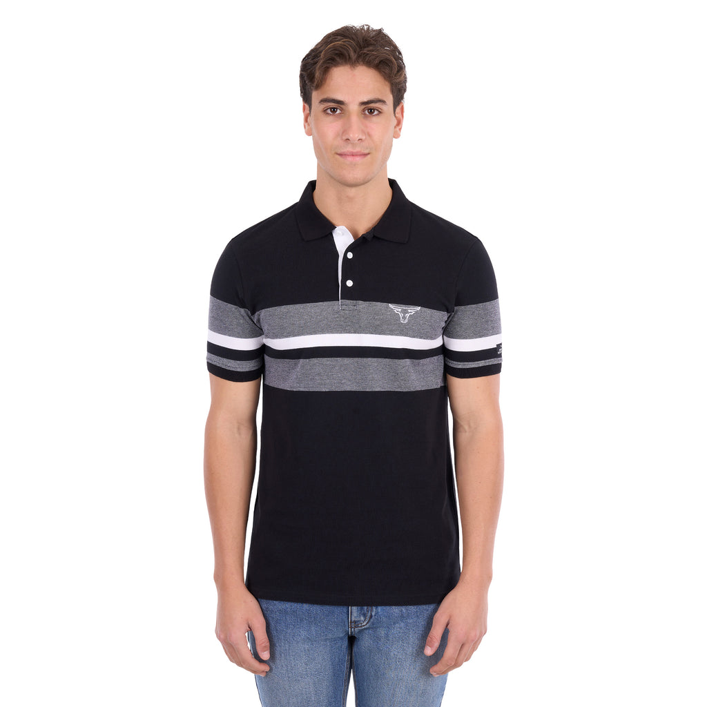 Pure Western Mens Brett S/S Polo (P6S1505321) Black/White