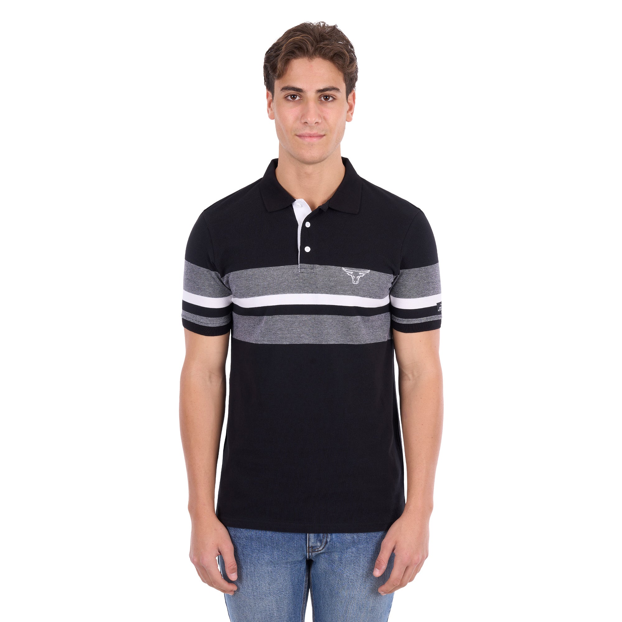 Pure Western Mens Brett S/S Polo (P6S1505321) Black/White