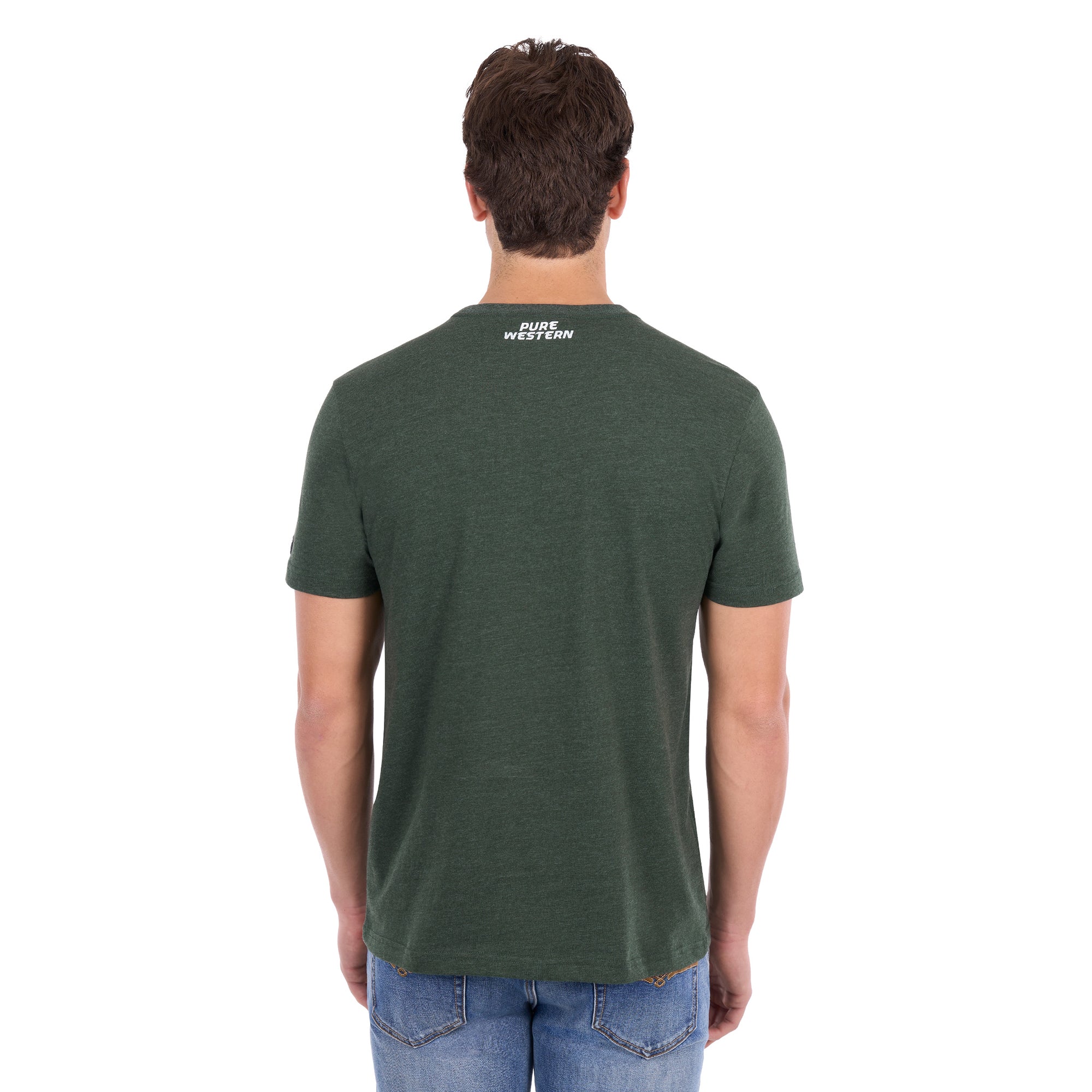 Pure Western Mens Chris S/S Tee (P6S1503317) Green Marle