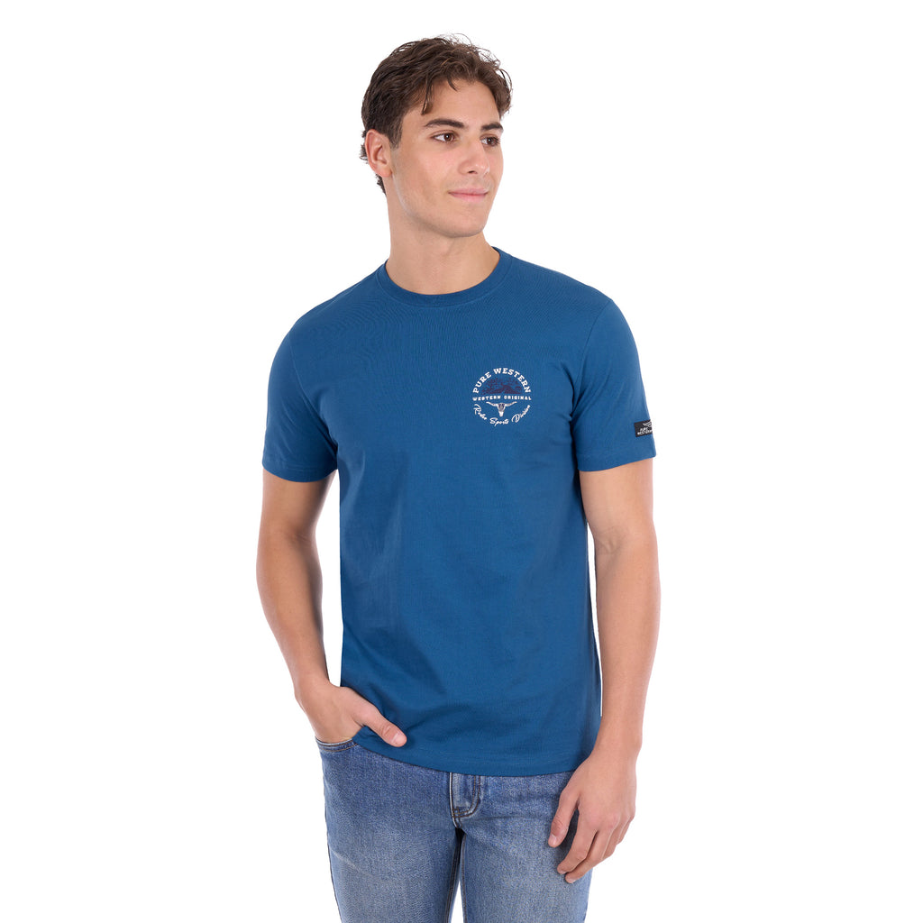 Pure Western Mens Craig S/S Tee (P6S1503312) Denim