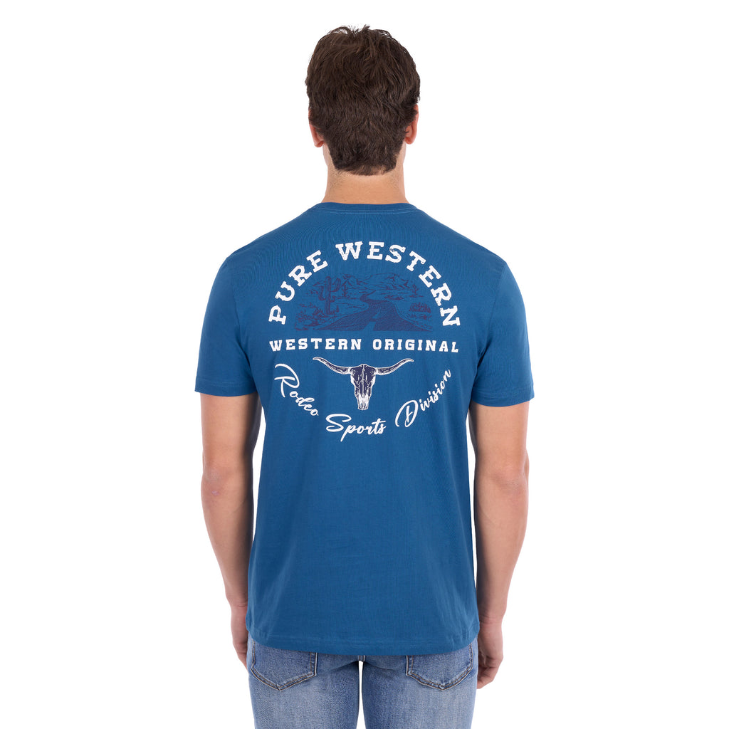 Pure Western Mens Craig S/S Tee (P6S1503312) Denim