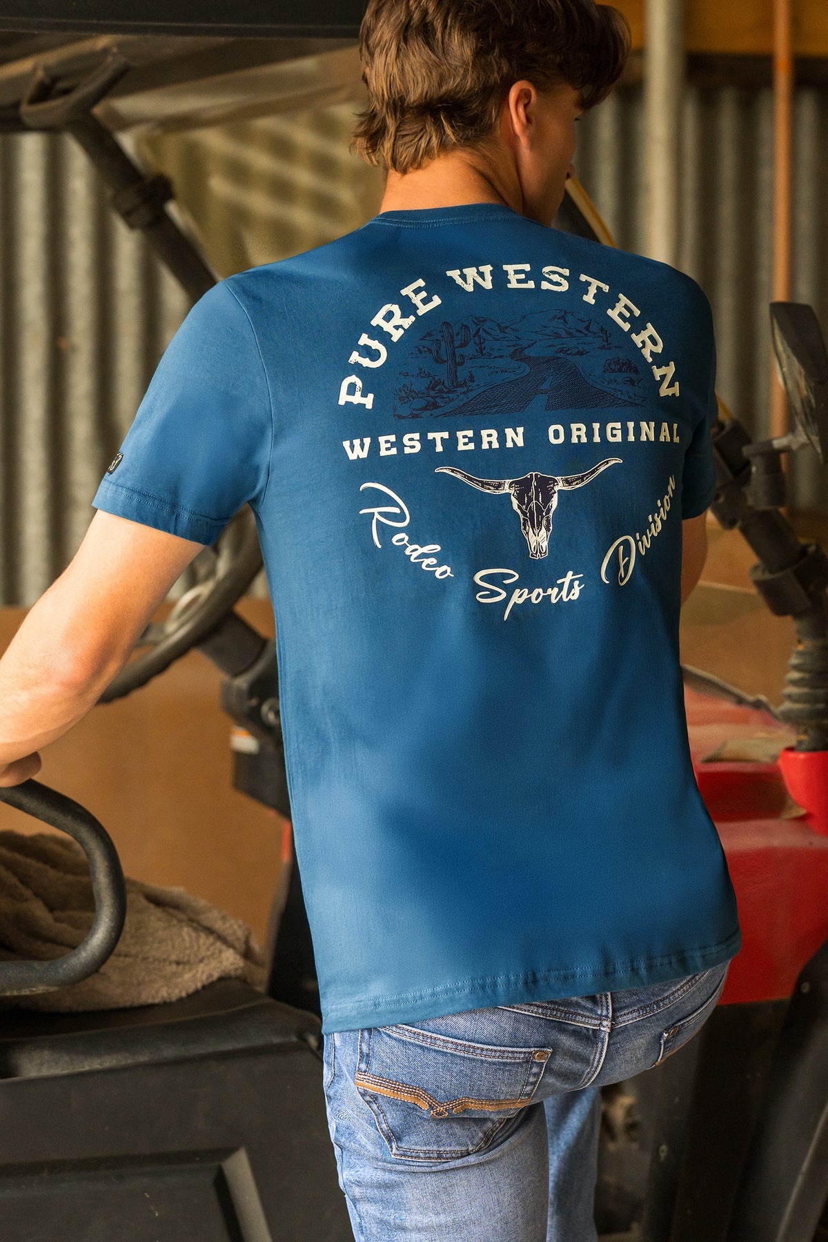 Pure Western Mens Craig S/S Tee (P6S1503312) Denim