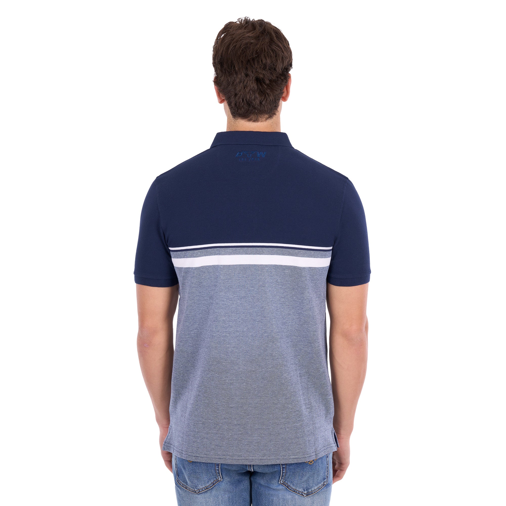 Pure Western Mens Dean S/S Polo (P6S1505323) Navy/White
