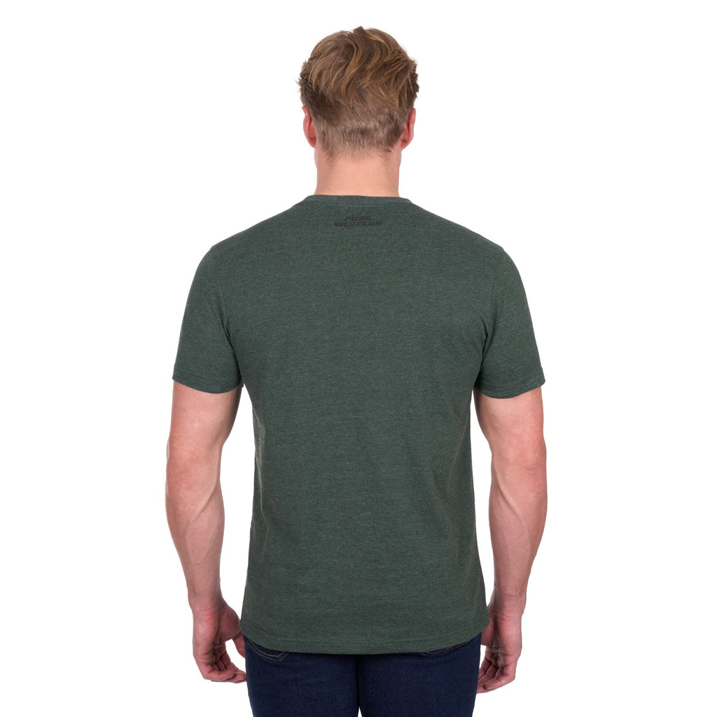 Pure Western Mens Frank S/S Tee (P6W1503174) Green Marle