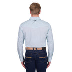 Pure Western Mens Gerald L/S Shirt (P6W1100165) Green/Navy