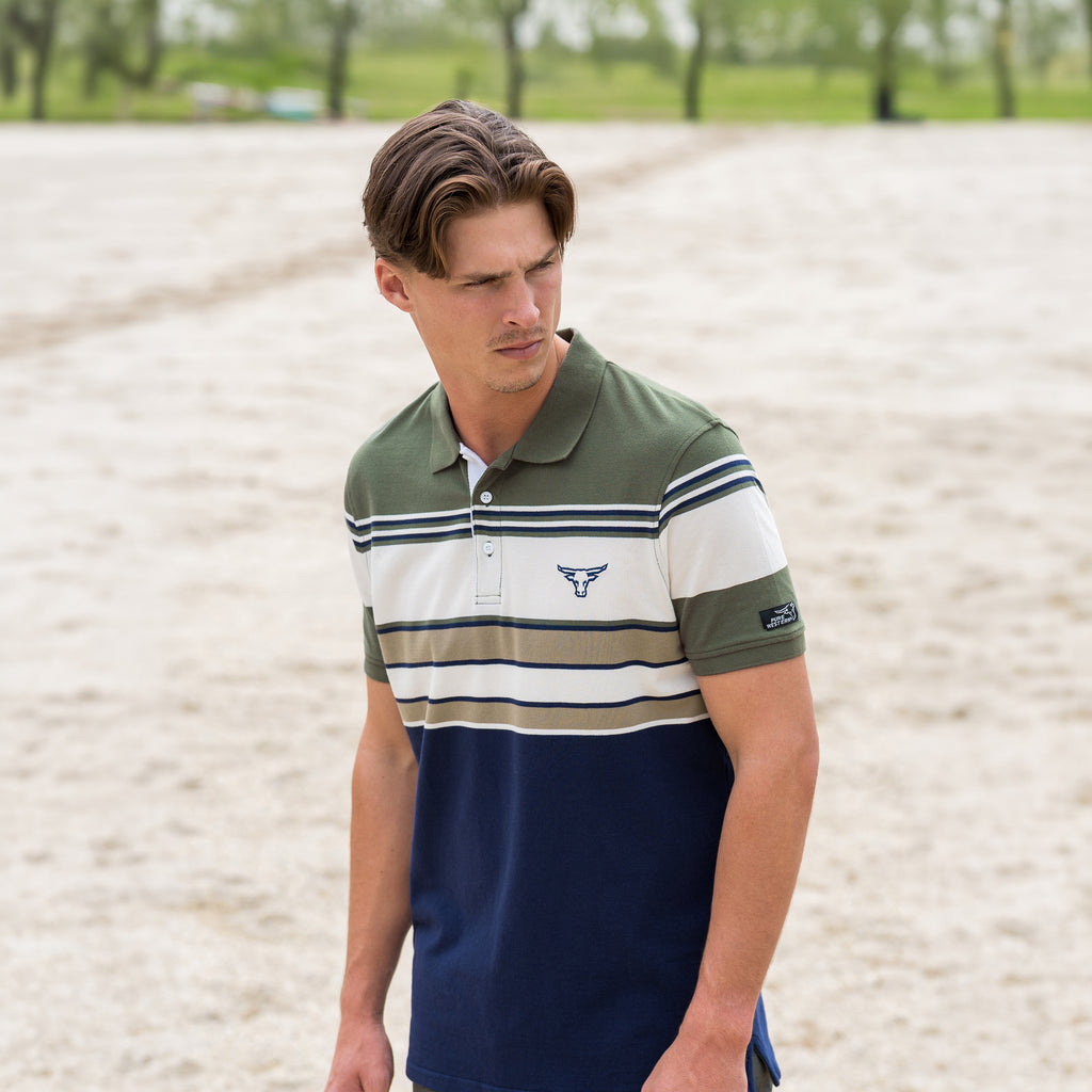 Pure Western Mens Jay S/S Polo (P6S1505322) Green/Navy