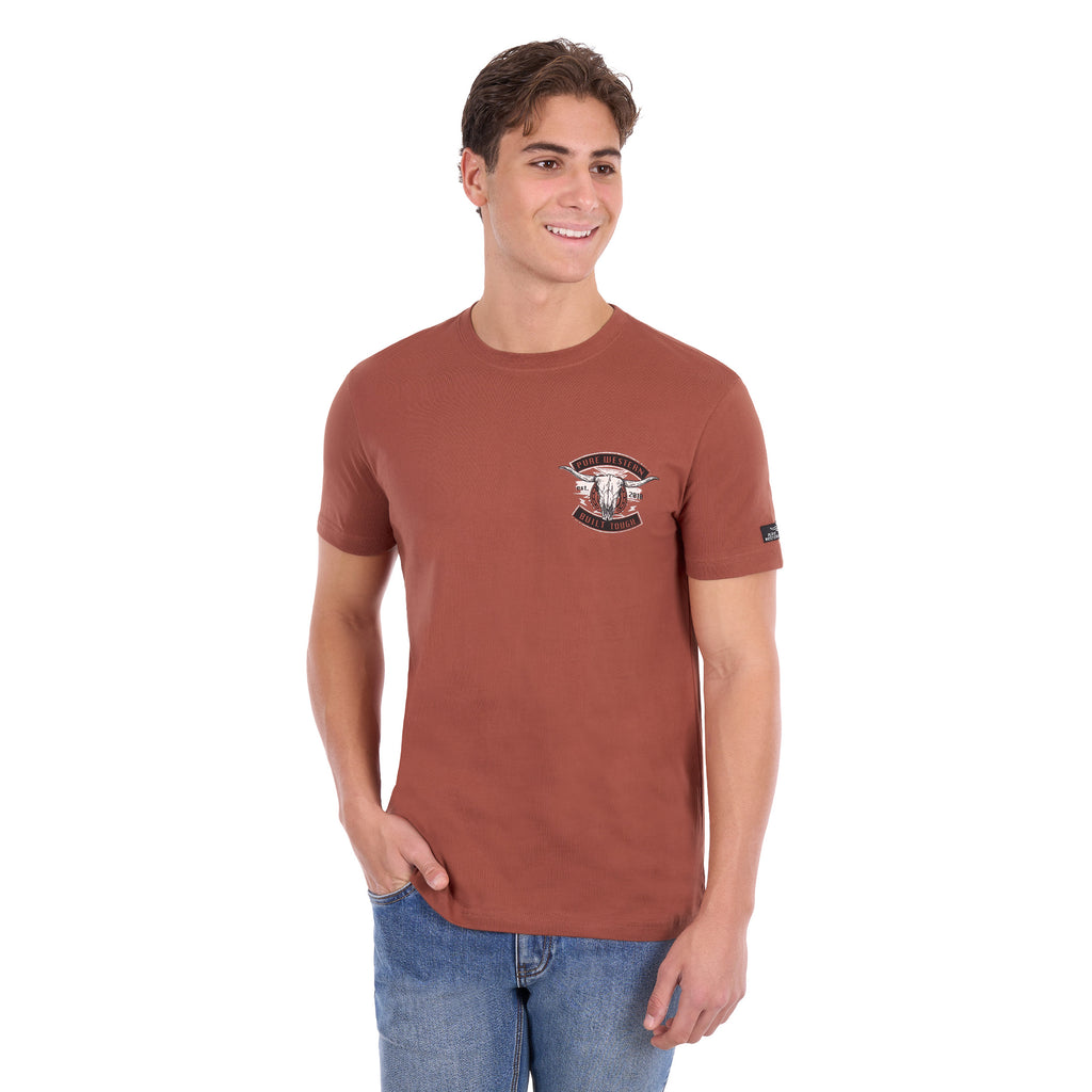 Pure Western Mens Joey S/S Tee (P6S1503316) Rust