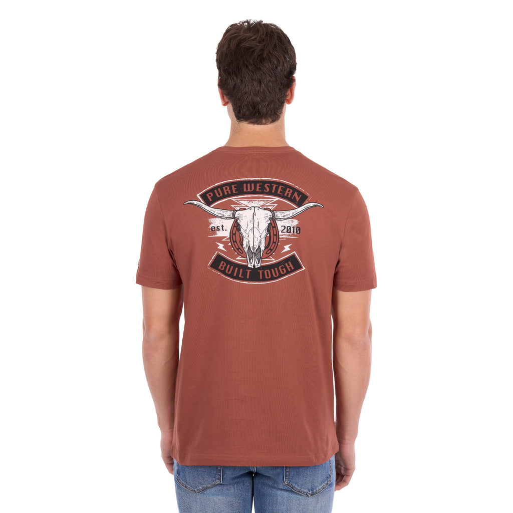 Pure Western Mens Joey S/S Tee (P6S1503316) Rust