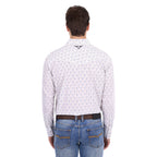 Pure Western Mens Keith L/S Shirt (P6S1100303) Navy/Tan