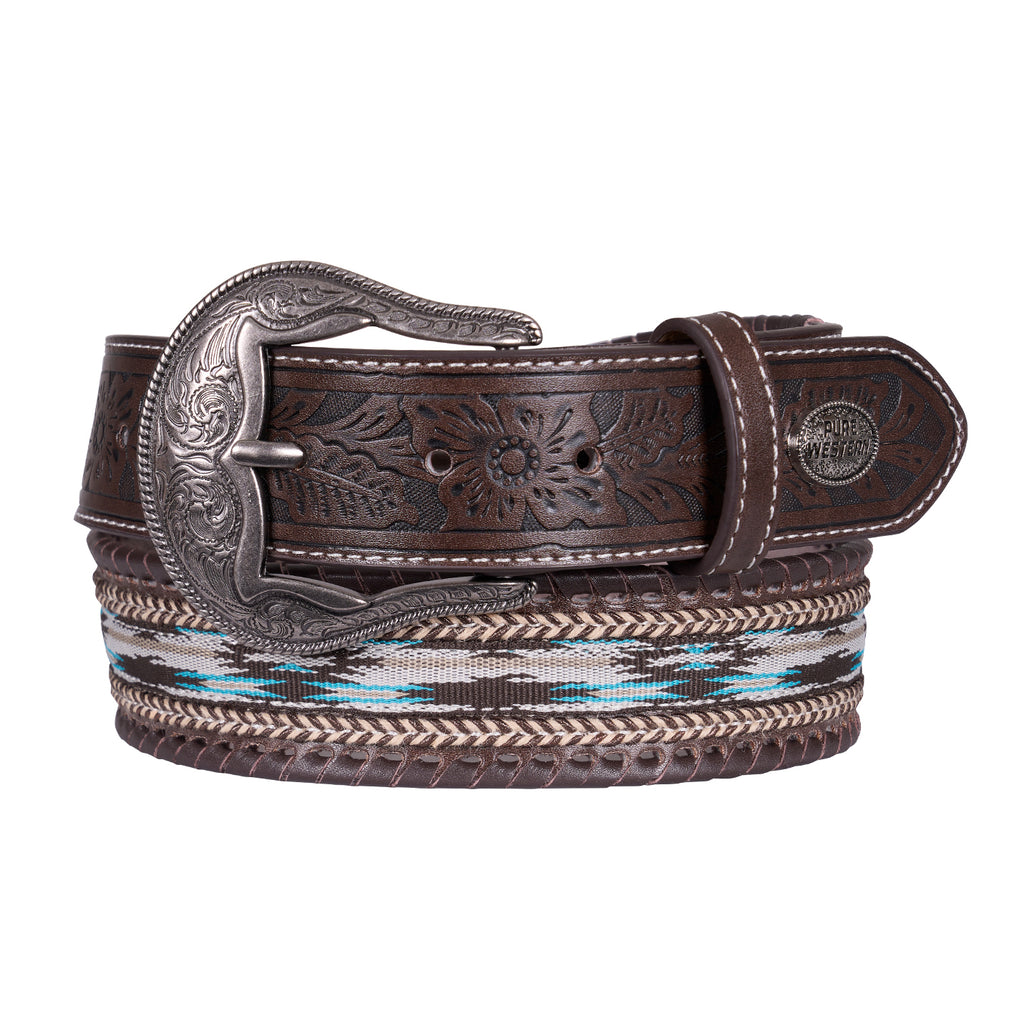 Pure Western Mens Lynton Belt (P6S1962BLT) Dark Tan