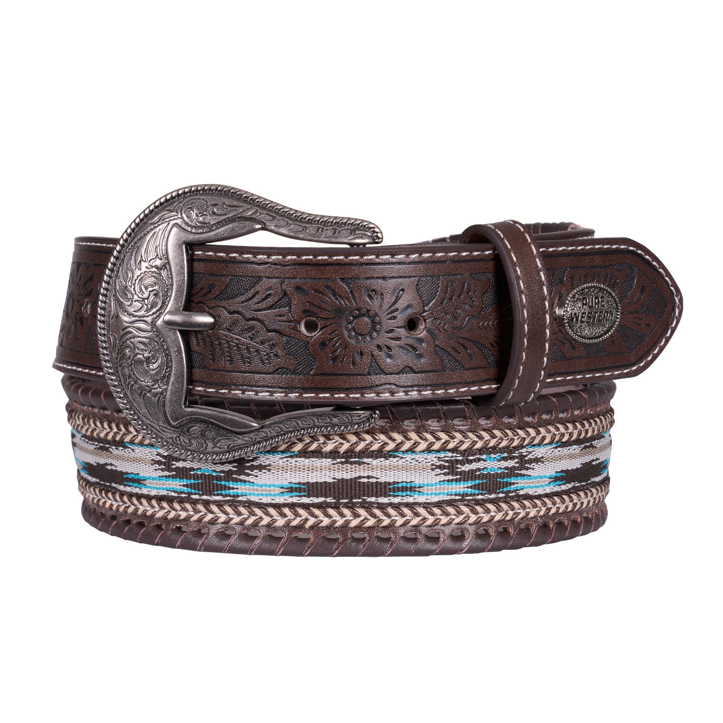 Pure Western Mens Lynton Belt (P6S1962BLT) Dark Tan