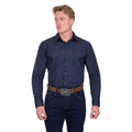 Pure Western Mens Marc L/S Shirt (P6W1100161) Navy/Multi
