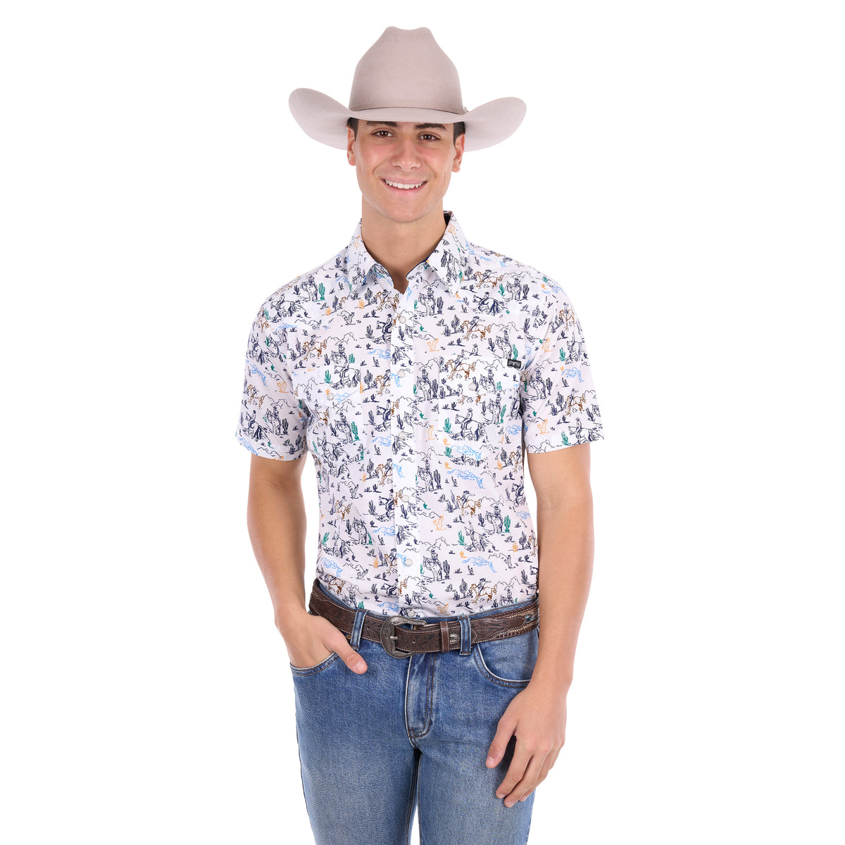 Pure Western Mens Mike S/S Shirt (P6S1102306) Multi