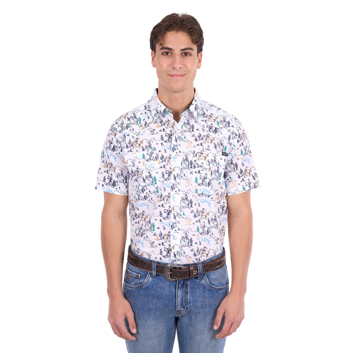 Pure Western Mens Mike S/S Shirt (P6S1102306) Multi