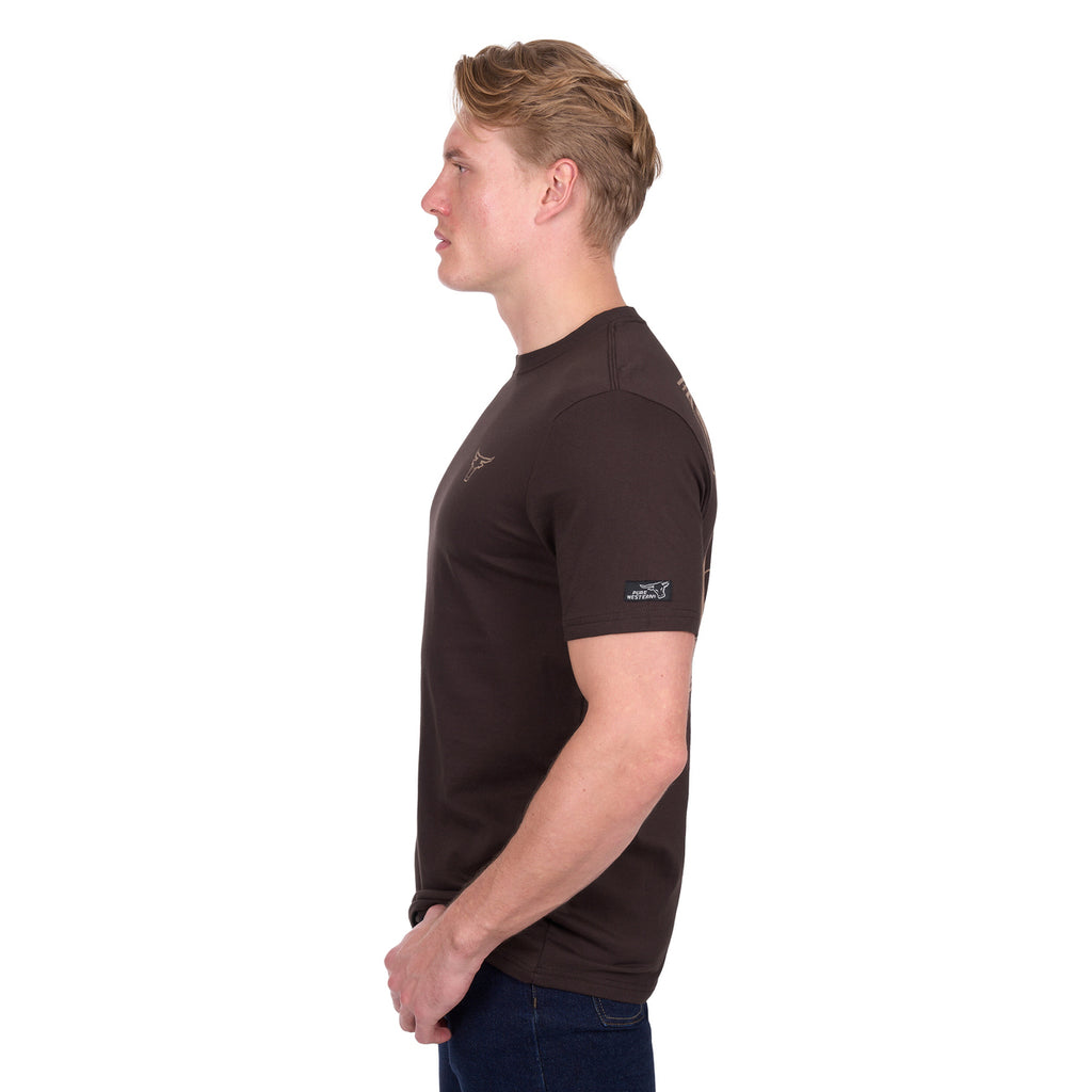 Pure Western Mens Rodeo S/S Tee (P6W1503171) Chocolate
