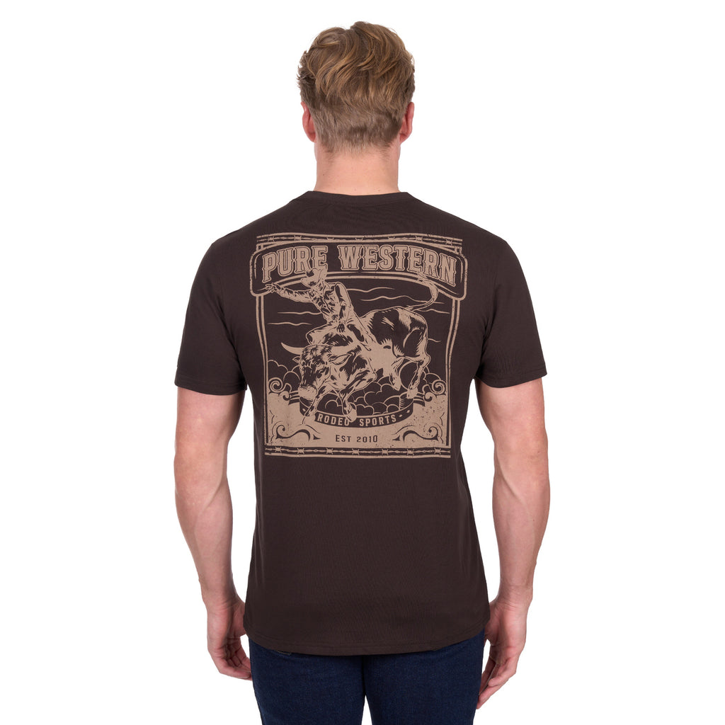 Pure Western Mens Rodeo S/S Tee (P6W1503171) Chocolate