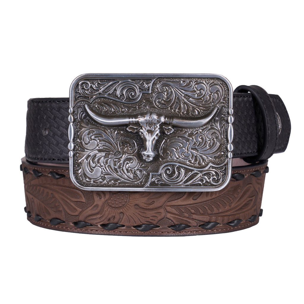 Pure Western Mens Roderick Belt (PCP1963BLT) Black/Tan