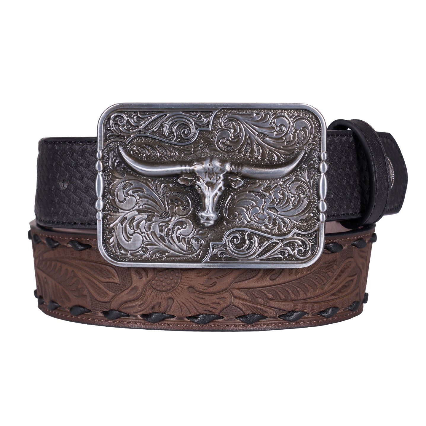 Pure Western Mens Roderick Belt (PCP1963BLT) Black/Tan