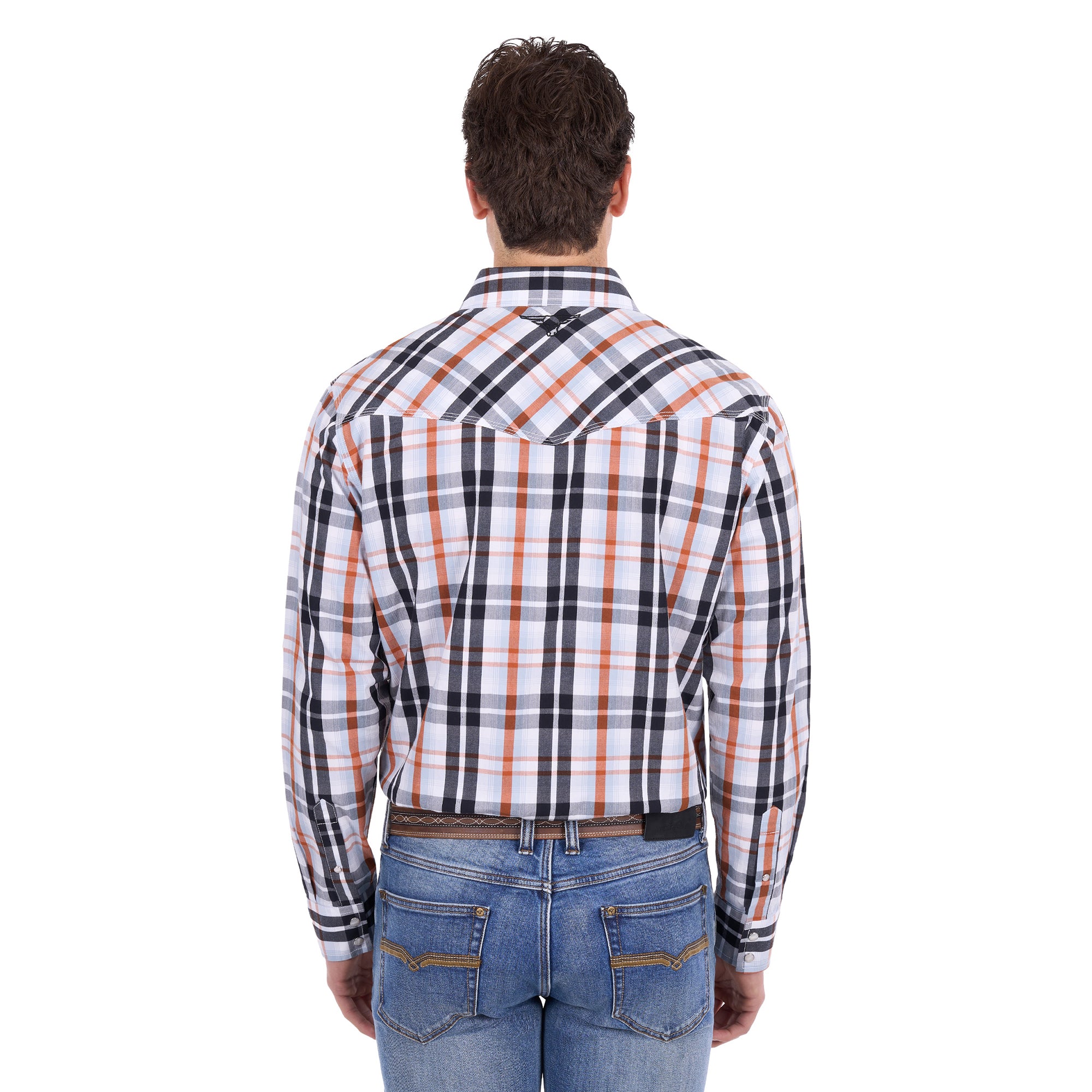 Pure Western Mens Terry L/S Shirt (P6S1100302) Black/Rust