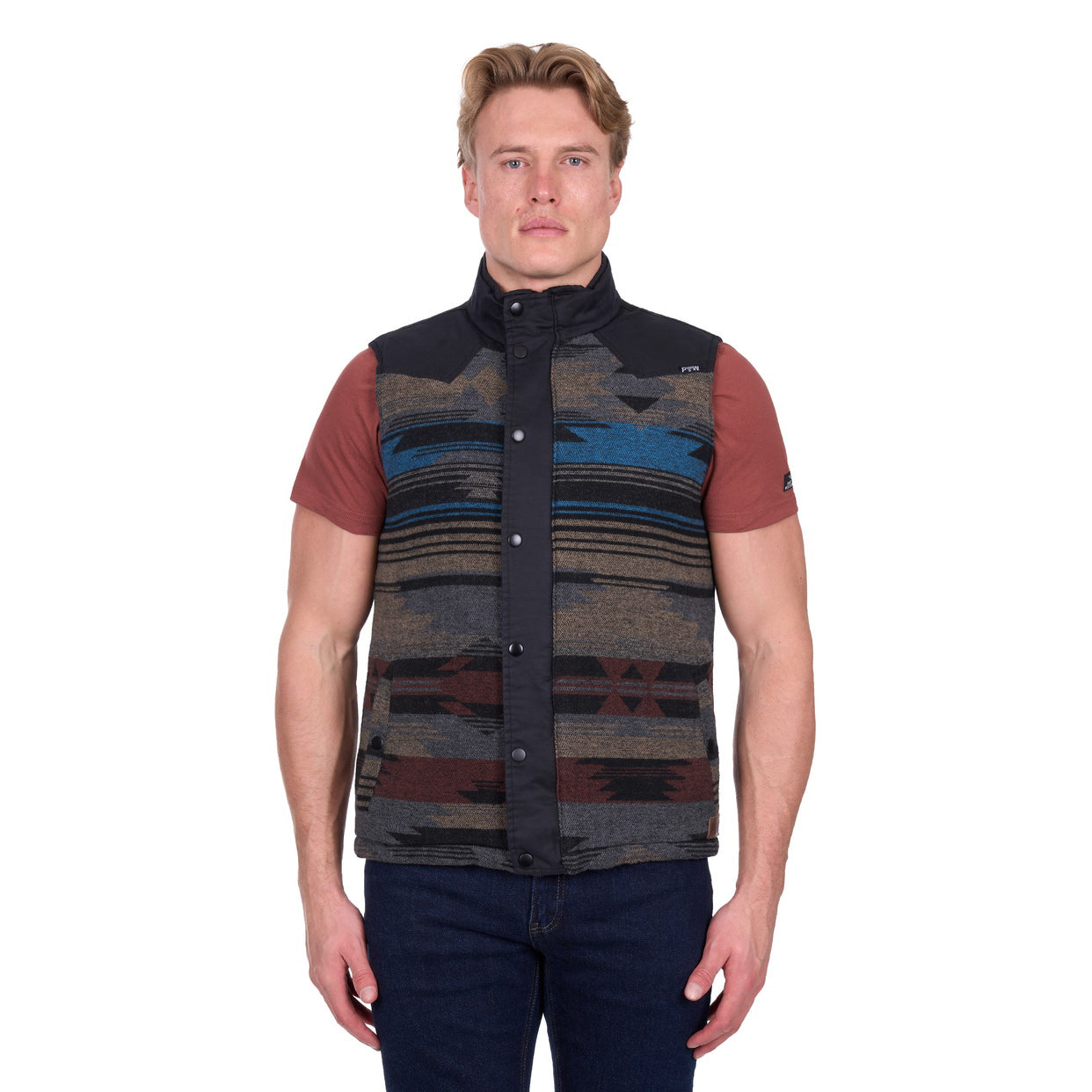 Pure Western Mens Trevor Reversible Vest (P6W1603180) Charcoal
