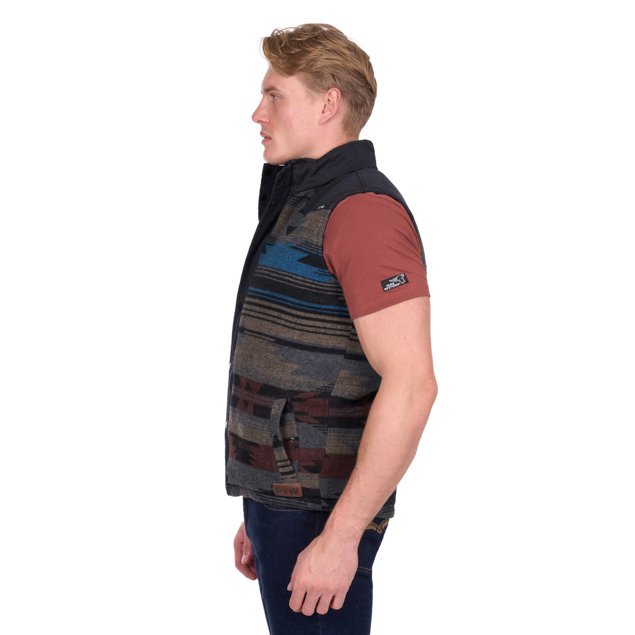 Pure Western Mens Trevor Reversible Vest (P6W1603180) Charcoal