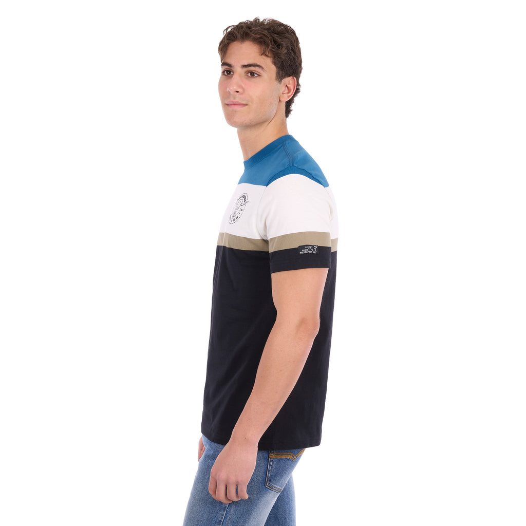 Pure Western Mens Troy S/S Tee (P6S1503318) Black/Denim