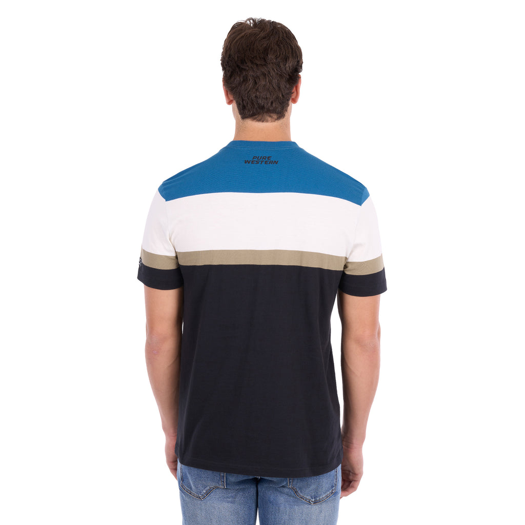 Pure Western Mens Troy S/S Tee (P6S1503318) Black/Denim