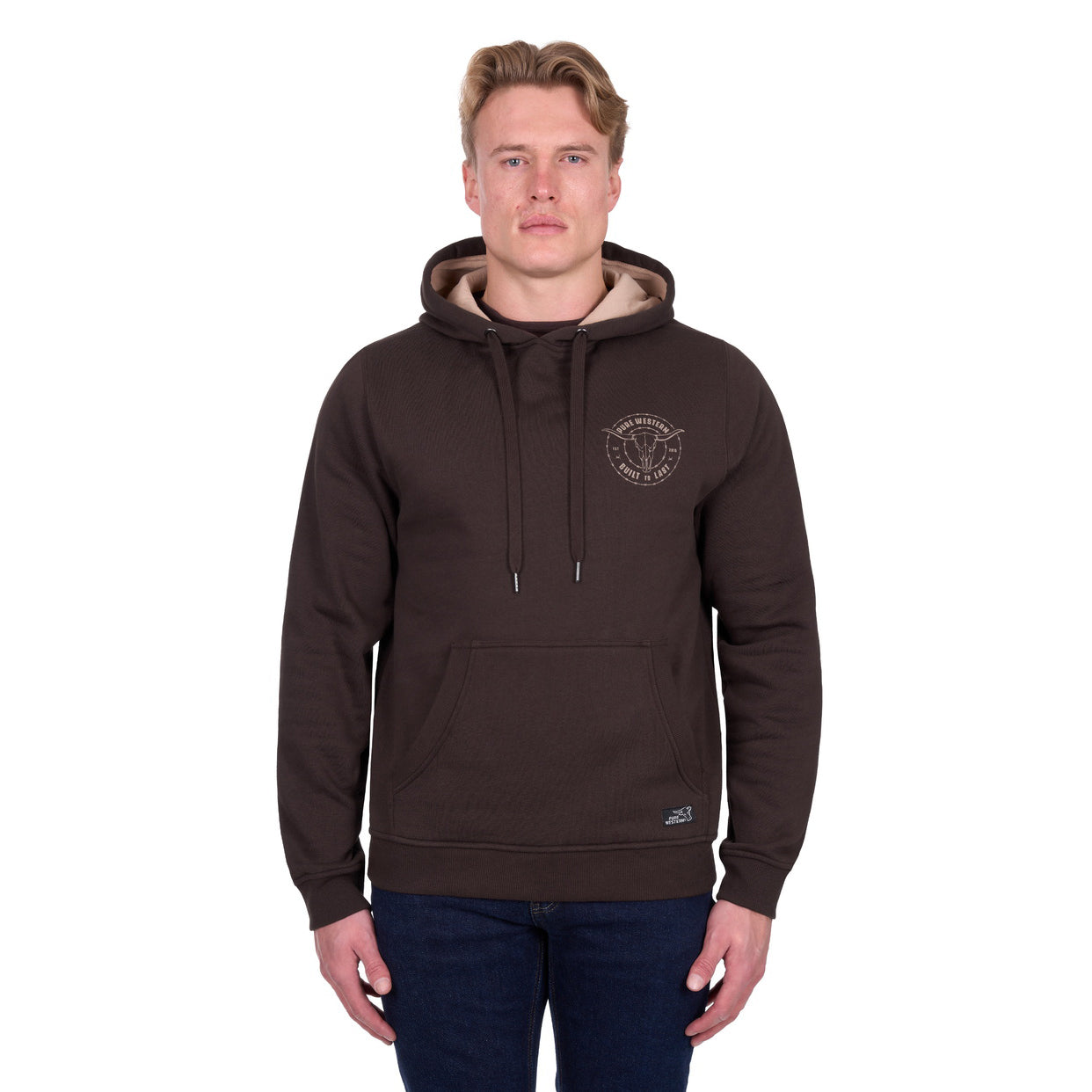 Pure Western Mens Walker Hoodie (P6W1512177) Chocolate