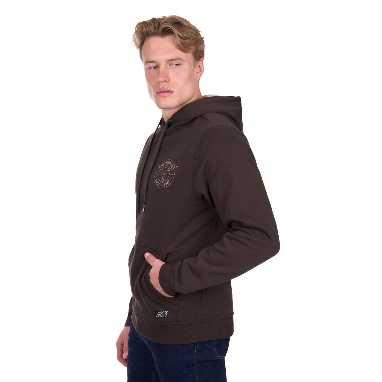 Pure Western Mens Walker Hoodie (P6W1512177) Chocolate