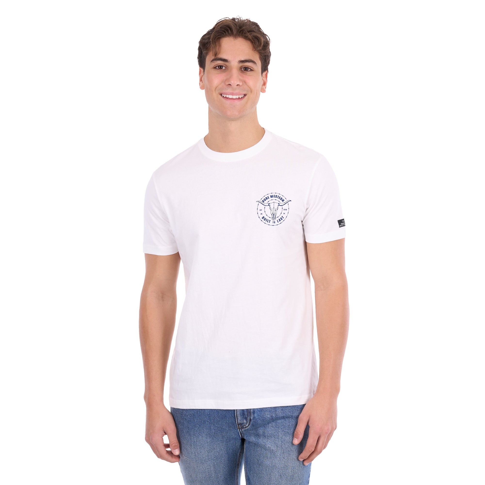 Pure Western Mens Walker S/S Tee (P6S1503314) Off White