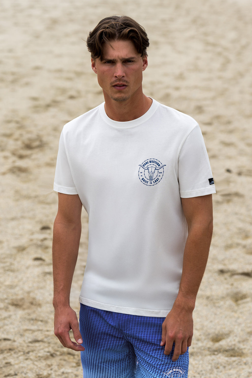 Pure Western Mens Walker S/S Tee (P6S1503314) Off White