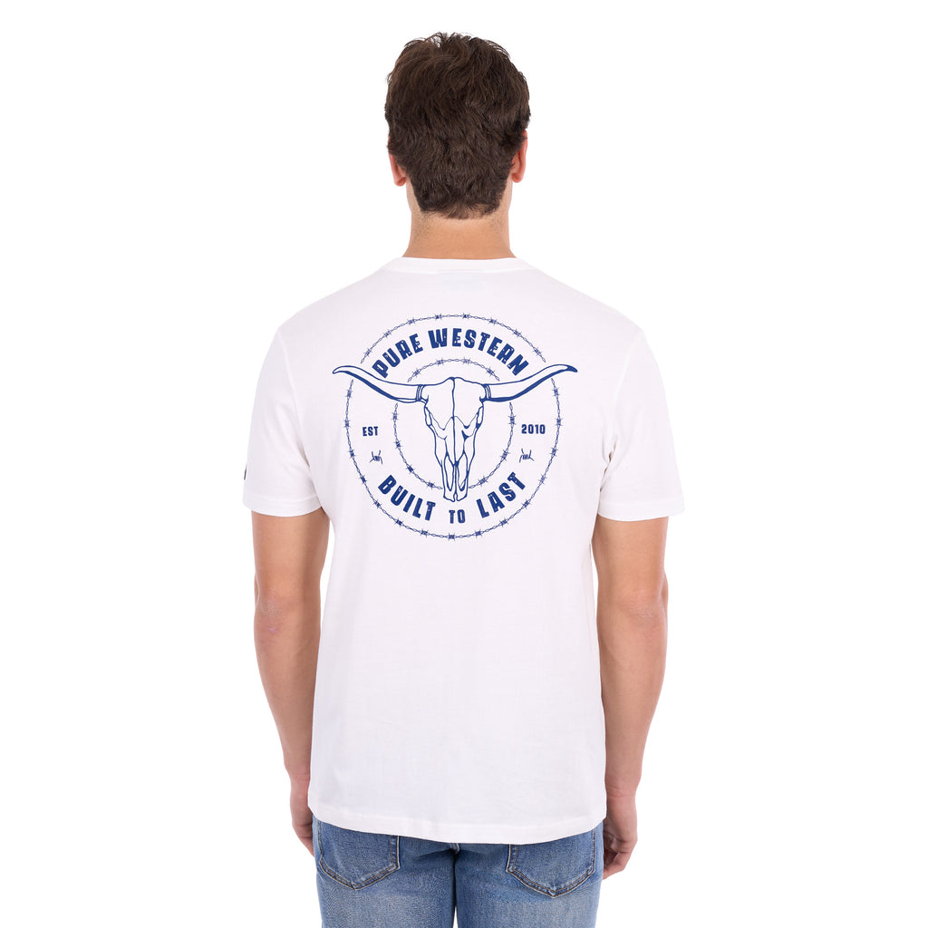 Pure Western Mens Walker S/S Tee (P6S1503314) Off White
